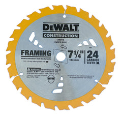 DeWalt DW3178 7-1/4" 24T Thin Kerf Framing Blade